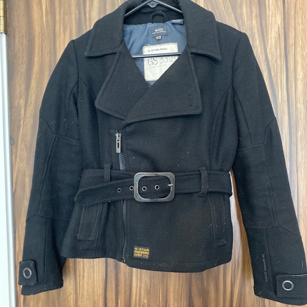 G-Star Raw Wool Belted Peacoat